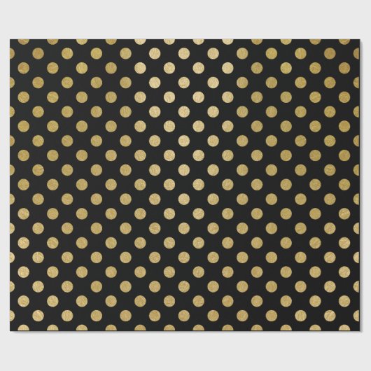 Faux Gold Foil Polka Dot Pattern Cadeaupapier (Vlak)