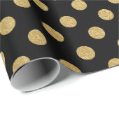 Faux Gold Foil Polka Dot Pattern Cadeaupapier (Rol Hoek)