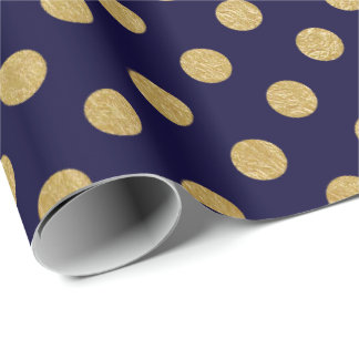 Faux Gold Foil Polka Dot Pattern Cadeaupapier