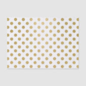 Faux Gold Foil Polka Dots Pattern Tissuepapier (Voorkant)