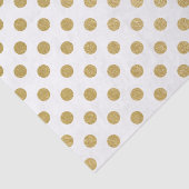Faux Gold Foil Polka Dots Pattern Tissuepapier (Detail)