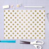 Faux Gold Foil Polka Dots Pattern Tissuepapier (Craft)