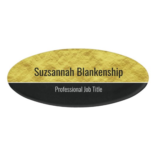 Faux Gold Foil Professional - Label voor aangepast Naambadge (Voorkant)