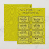 Faux Gold Foil Raffle Tickets Briefkaart (Voorkant / Achterkant)