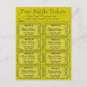 Faux Gold Foil Raffle Tickets Briefkaart