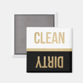 Faux Gold Foil Schone Vuile Vaatwasser Magneet (Voorkant / Achterkant)