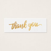 Faux Gold Foil Script Hartelijk dank voor uw huwel Mini Visitekaartjes (Voorkant)