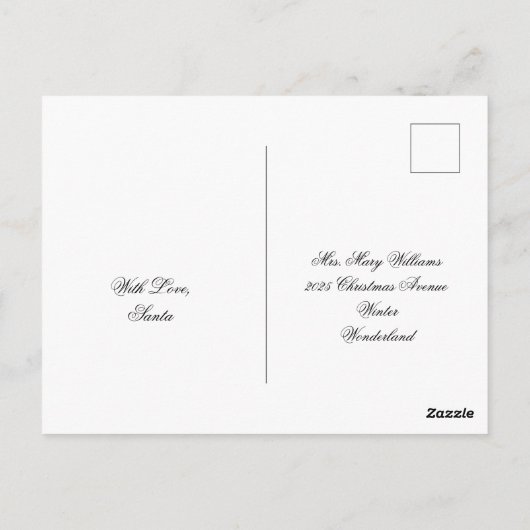 Faux Gold Foil-script voor prettig kerstfeest Briefkaart (Achterkant)