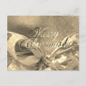 Faux Gold Foil-script voor prettig kerstfeest Briefkaart (Voorkant)