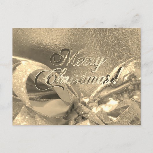 Faux Gold Foil-script voor prettig kerstfeest Briefkaart (Voorkant)