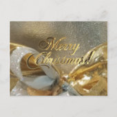 Faux Gold Foil-script voor prettig kerstfeest Briefkaart (Voorkant)