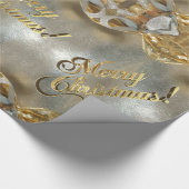Faux Gold Foil-script voor prettig kerstfeest Cadeaupapier (Hoek)