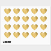 Faux Gold Foil Shiny Metallic Heart Hart Sticker (Vel)