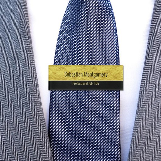 Faux Gold Foil Sjabloon Professional Name Tag