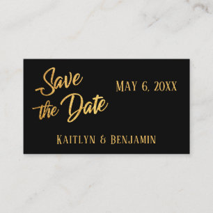 Faux Gold Foil, sla de datum van de bruiloft op de Visitekaartje
