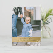 Faux Gold Foil Snowflake Accessoires Verticale fot Feestdagenkaart (Staand voorkant)