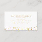 Faux Gold Foil Stippen en Stars Chic Visitekaartje (Achterkant)