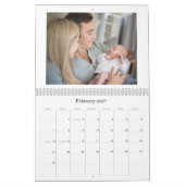 Faux Gold Foil Stripe Photo Calendar Kalender (Feb 2027)