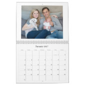 Faux Gold Foil Stripe Photo Calendar Kalender (Jan 2027)