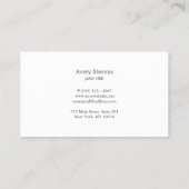 Faux Gold Foil Striped Elegant Light Blue Chic Visitekaartje (Achterkant)