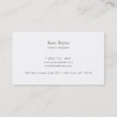 Faux Gold Foil Striped Elegant Modern Beige Linen Visitekaartje (Achterkant)