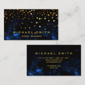 Faux Gold Foil Subtle Glitter Visitekaartje (Voorkant / Achterkant)