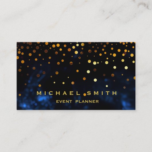 Faux Gold Foil Subtle Glitter Visitekaartje (Voorkant)