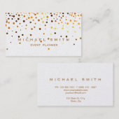 Faux Gold Foil Subtle Glitter Visitekaartje (Voorkant / Achterkant)