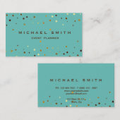 Faux Gold Foil Subtle Glitter Visitekaartje (Voorkant / Achterkant)