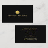 Faux Gold Foil Teapot Visitekaartje (Voorkant / Achterkant)