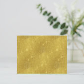 Faux Gold Foil Texture Background Sparkle Sjabloon Briefkaart (Staand voorkant)