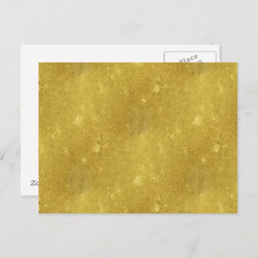 Faux Gold Foil Texture Background Sparkle Sjabloon Briefkaart (Voorkant / Achterkant)