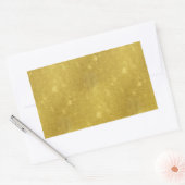 Faux Gold Foil Texture Background Sparkle Sjabloon Rechthoekige Sticker (Envelop)