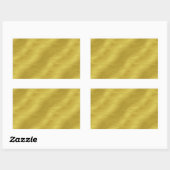 Faux Gold Foil Texture Background Sparkle Sjabloon Rechthoekige Sticker (Vel)