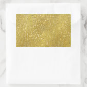 Faux Gold Foil Texture Background Sparkle Sjabloon Rechthoekige Sticker (Tas)