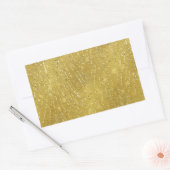 Faux Gold Foil Texture Background Sparkle Sjabloon Rechthoekige Sticker (Envelop)
