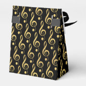Faux Gold Foil Treble Clef Musical Favor Box Bedankdoosjes (Achterkant)