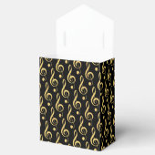 Faux Gold Foil Treble Clef Musical Favor Box Bedankdoosjes (Geopend)