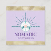 Faux Gold Foil Trim | Qr-code Vierkante Visitekaartje (Voorkant)