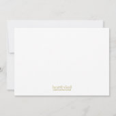 Faux Gold Foil Typografie Foto-berichten Aankondiging (Achterkant)