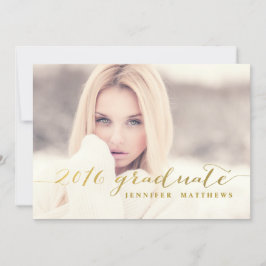 Faux Gold Foil | Uitnodiging van de Graduation Par