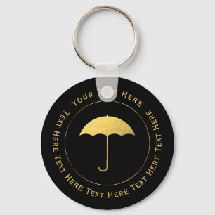 Faux Gold Foil Umbrella Sleutelhanger