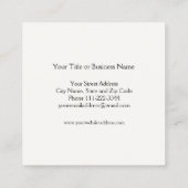 Faux Gold Foil Umbrella Vierkante Visitekaartje (Achterkant)