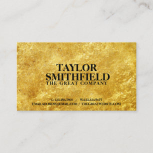 Faux Gold Foil Visitekaartje