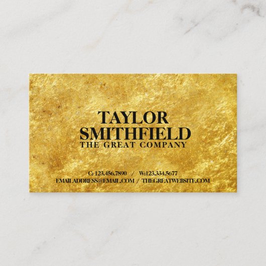 Faux Gold Foil Visitekaartje (Voorkant)