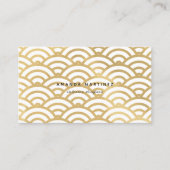 Faux Gold Foil Wave Pattern Visitekaartje (Voorkant)
