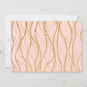 Faux Gold Foil Waves uitgesteld bruiloft Blush Kaa Kaart (Achterkant)