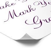 Faux Gold Foil Wedding Poster | Aangepaste aanbied (Hoek)