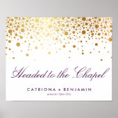 Faux Gold Foil Wedding Poster | Aangepaste aanbied (Voorkant)