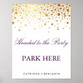 Faux Gold Foil Wedding Poster | Aangepaste aanbied (Voorkant)